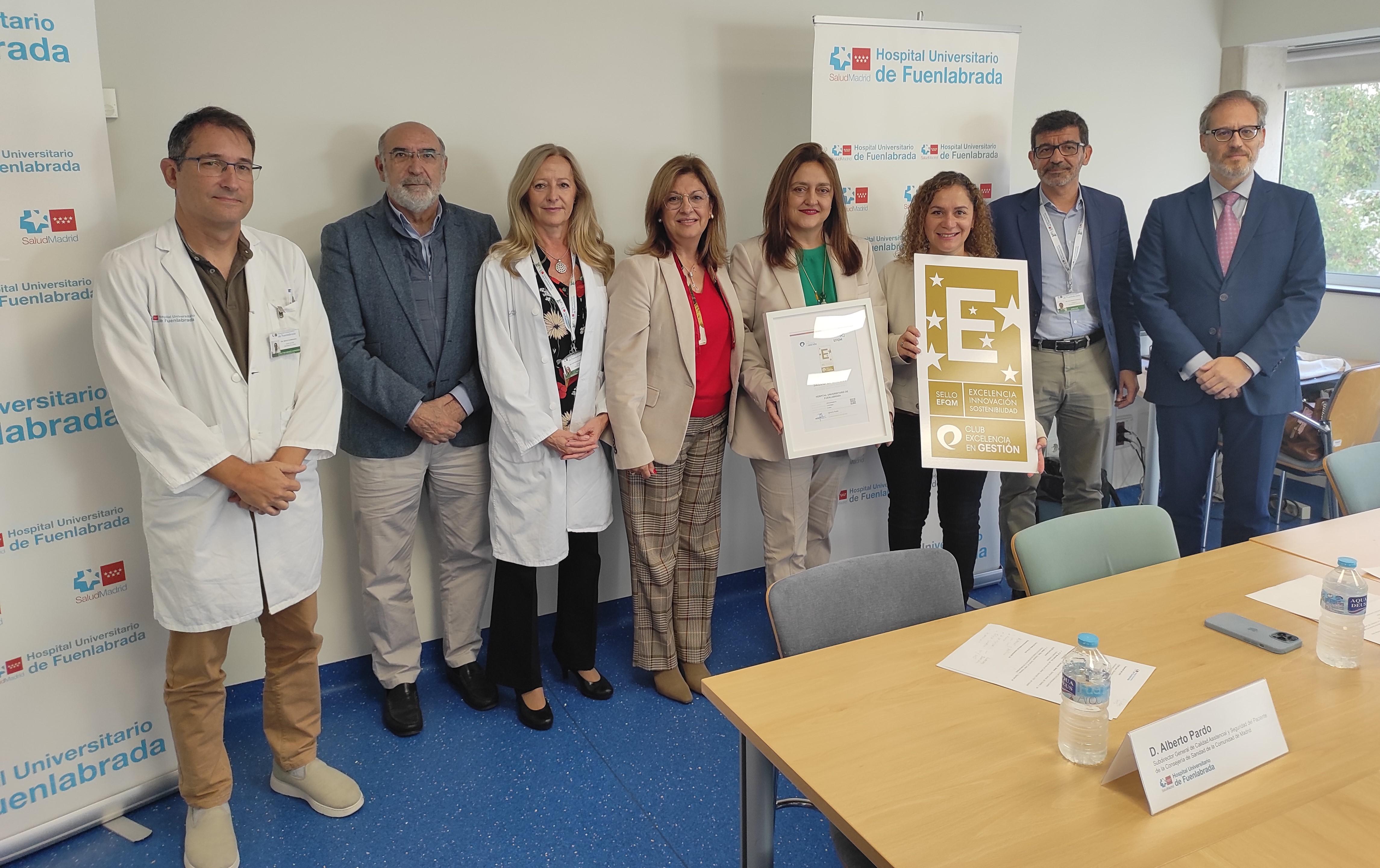 Hospital Universitario de Fuenlabrada recibe su primer Sello EFQM 500