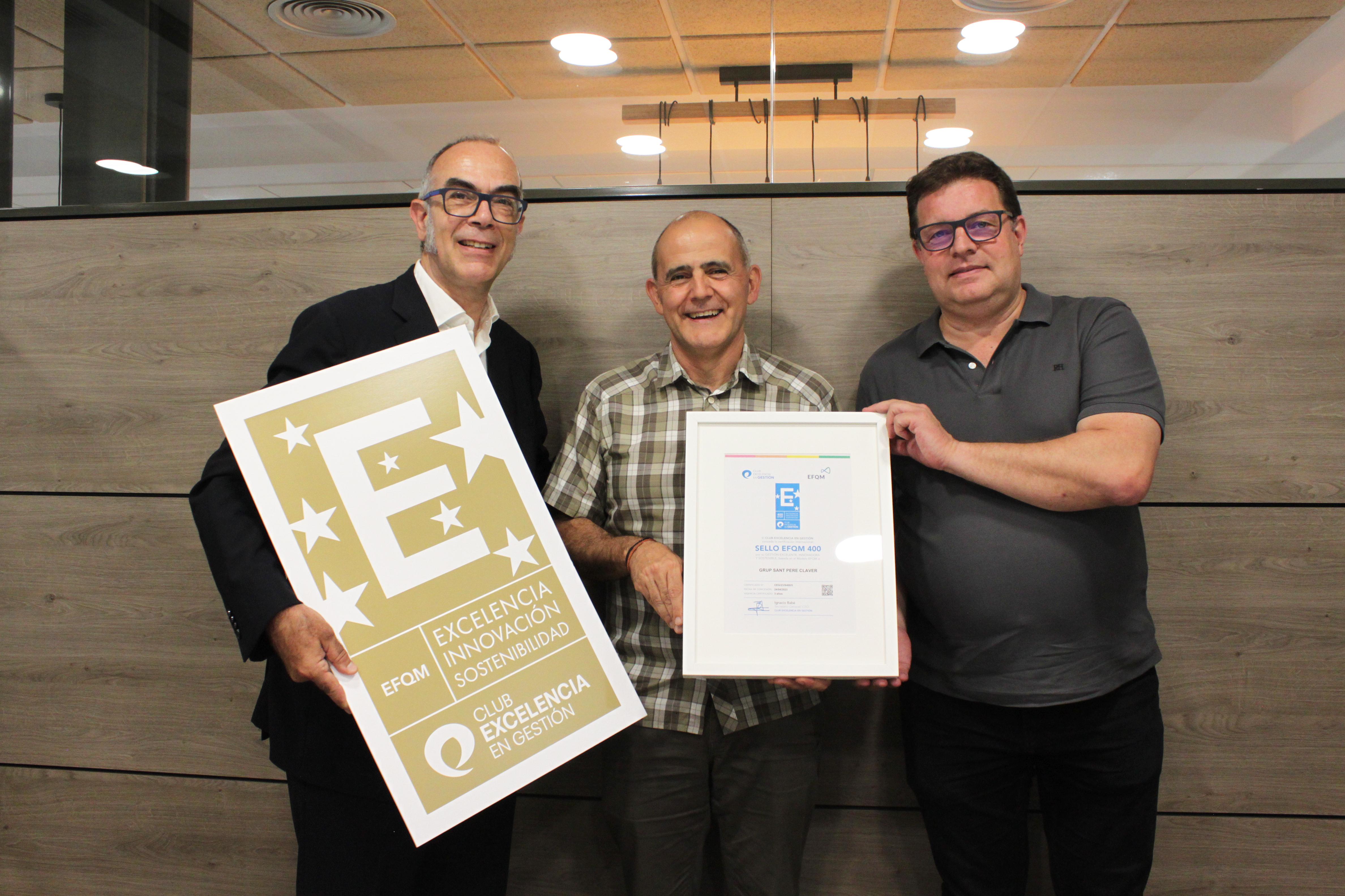 El Club entrega su Sello EFQM 400 a Grup Sant Pere Claver
