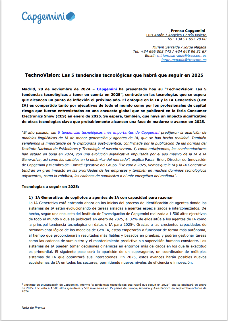 Technovision 2025 Capgemini