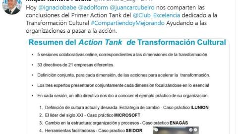 01 Twitter -  Action Tank Transformación Cultural de las Organizaciones. Conclusiones (1ª edición)