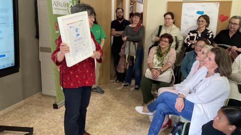 María Amor Álvarez, Secretaria de la Junta Directiva de la Asociación Cultural L'Abeyera