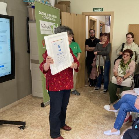 María Amor Álvarez, Secretaria de la Junta Directiva de la Asociación Cultural L'Abeyera